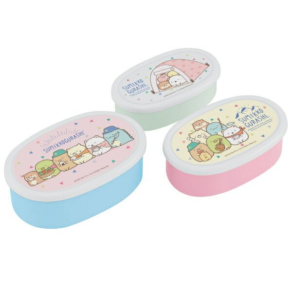 スケーター お弁当箱 シール容器 抗菌 3個入 すみっコぐらし キャンプ