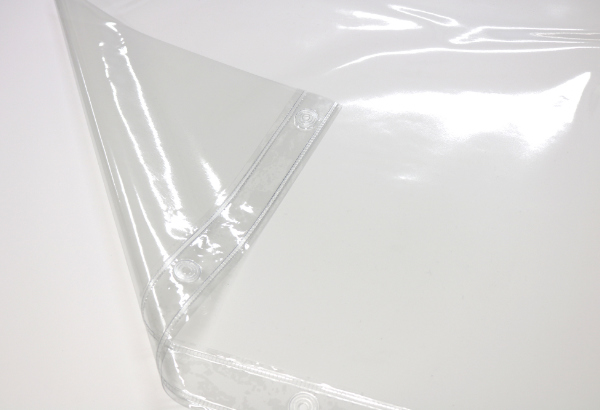 透明シート 店舗 180cm×20個セット ハトメタイプ 防炎 抗ウイルス 抗菌 透明間仕切り （ ビニールカーテン 透明 ）の画像