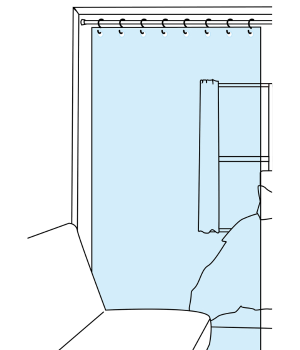 透明シート 店舗 180cm×20個セット ハトメタイプ 防炎 抗ウイルス 抗菌 透明間仕切り （ ビニールカーテン 透明 ）の画像