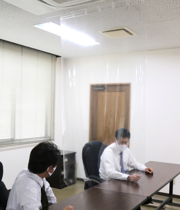 透明シート 店舗 180cm×20個セット ハトメタイプ 防炎 抗ウイルス 抗菌 透明間仕切り （ ビニールカーテン 透明 ）の画像