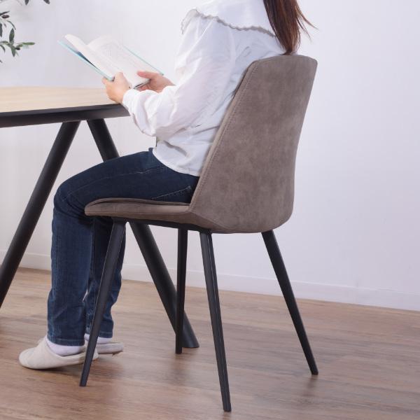 東谷 チェア 座面高46cm ダイニングチェア ファブリック 布張り