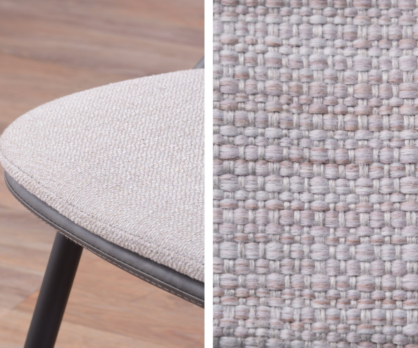 チェア 2脚セット 座面高47cm ダイニングチェア レザー調 クッション