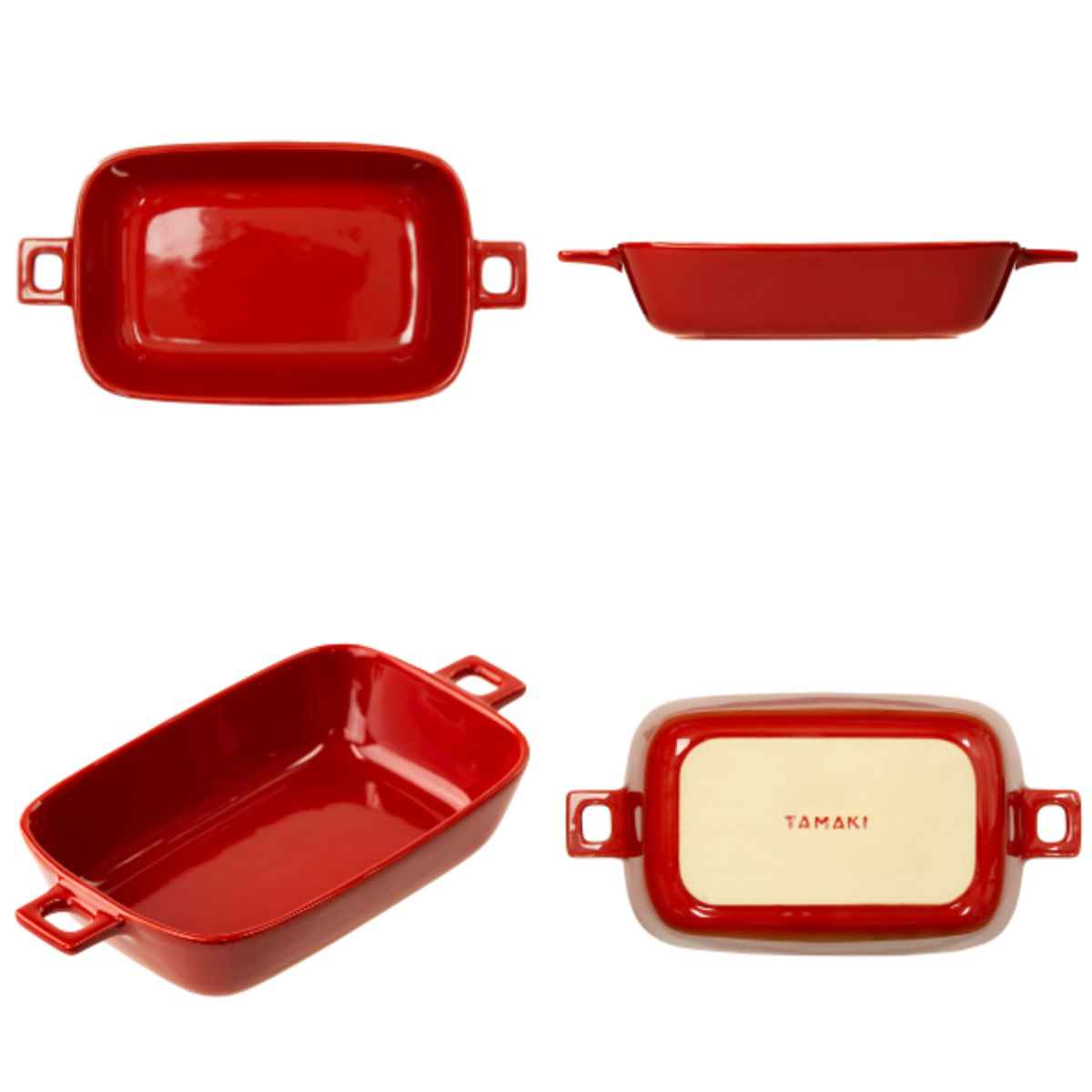 グラタン皿 23cm 持ち手付き レクタングル HINATA 皿 食器 洋食器 耐熱