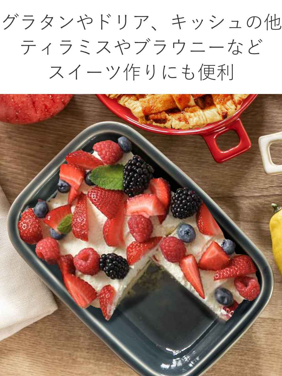 グラタン皿 20.5cm 持ち手付き ラウンド HINATA 皿 食器 洋食器 耐熱