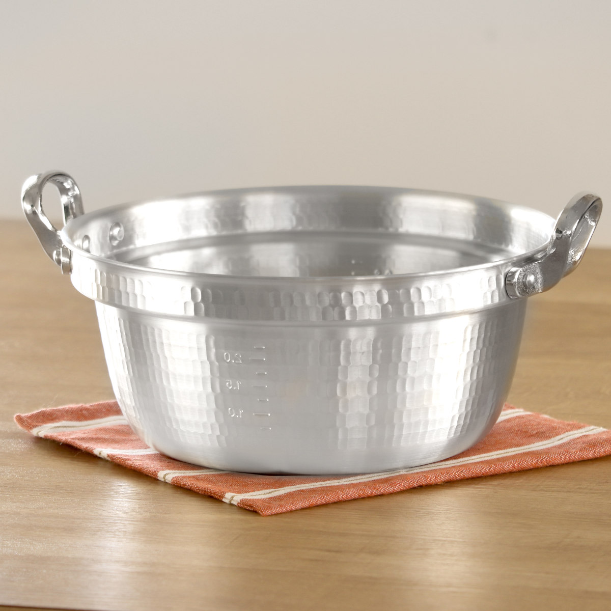 打出料理鍋 33cm ガス火専用 メモリ付き 中尾アルミ 日本製 11L