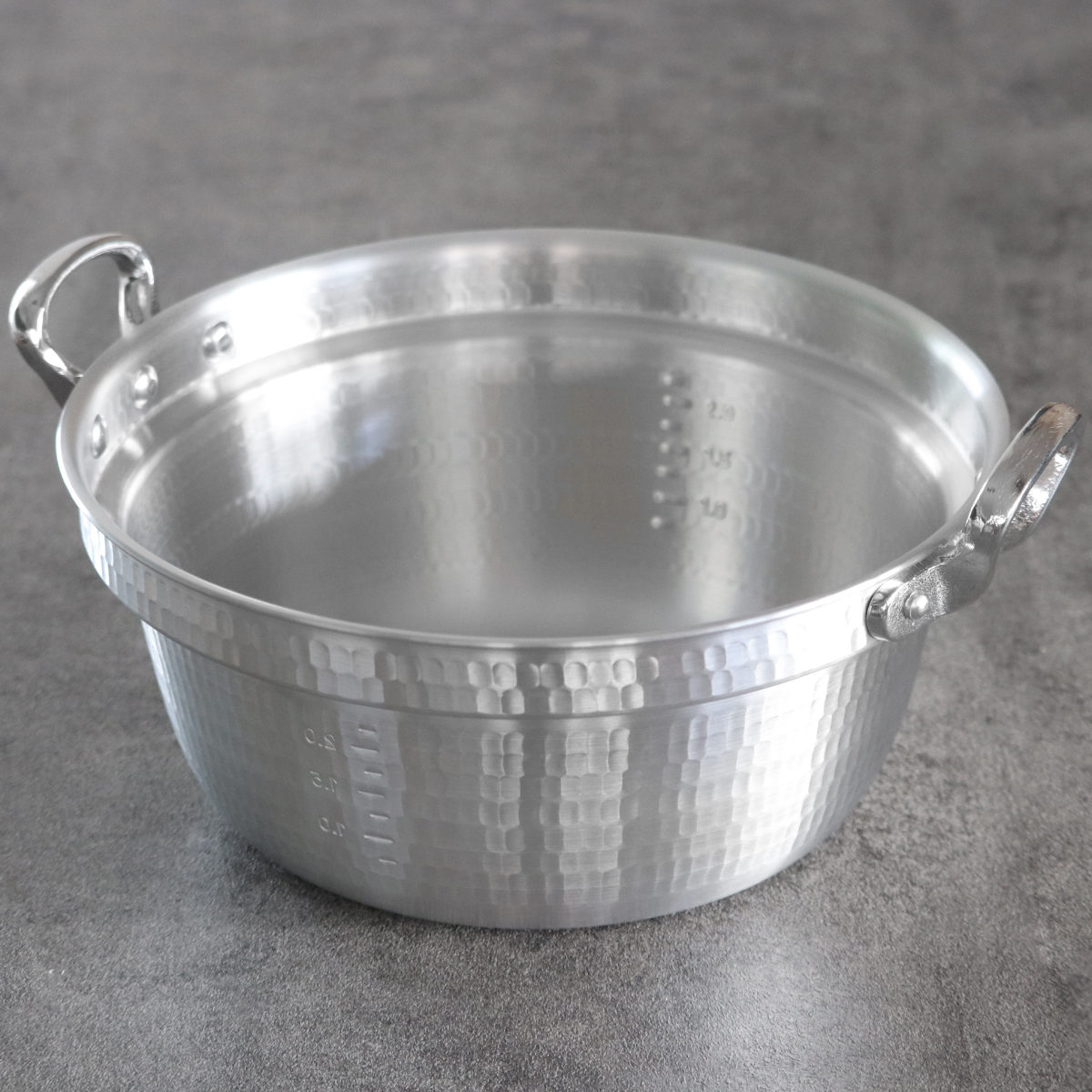 打出料理鍋 45cm ガス火専用 メモリ付き 中尾アルミ 業務用 日本製 23L