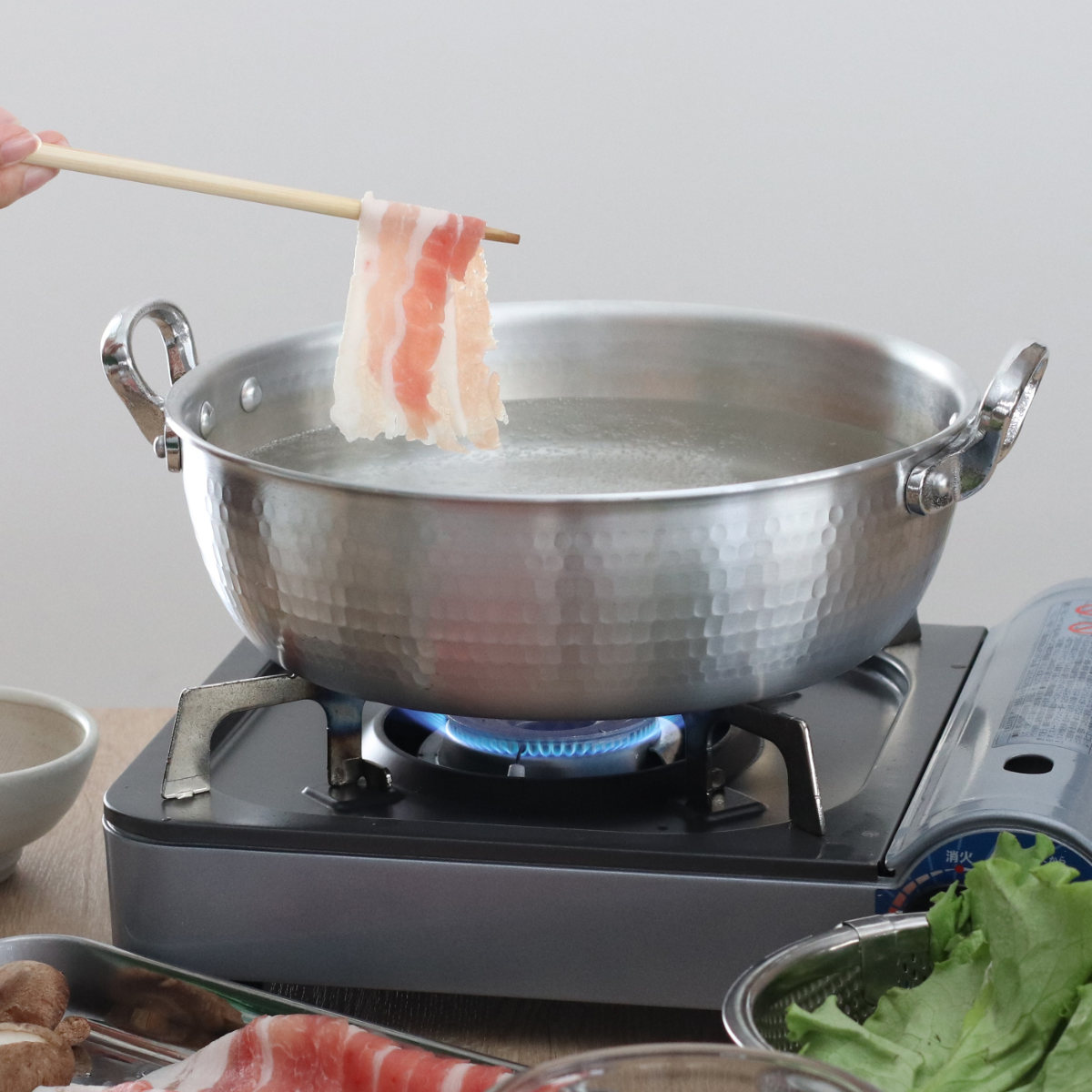 打出揚げ鍋 24cm ガス火専用 中尾アルミ 日本製 3.5L 天ぷら鍋 （ ガス