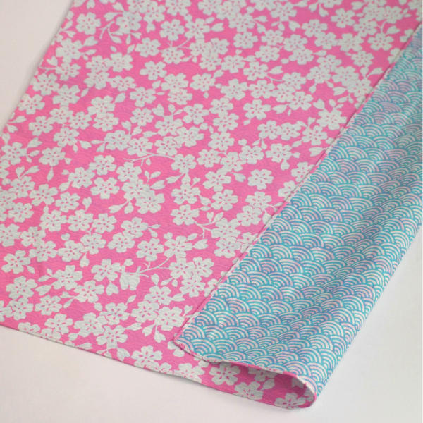 風呂敷 チーフ 48cm 両面染め さくら 青海波 福むすび ふろしき ランチクロス お弁当包み 風呂敷き お弁当 包み クロス 弁当包み インテリアパレットヤフー店 通販 Yahoo ショッピング