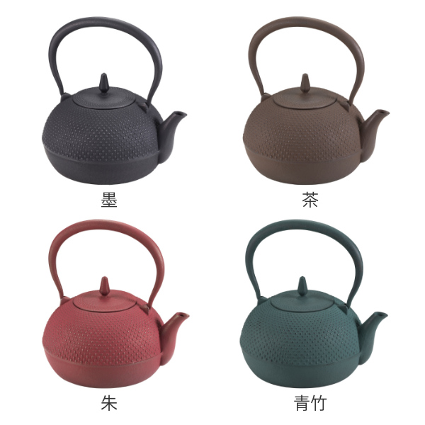 池永鉄工 鉄瓶 1.2L IH対応 梔子あられ文様 小 南部鉄器 日本製