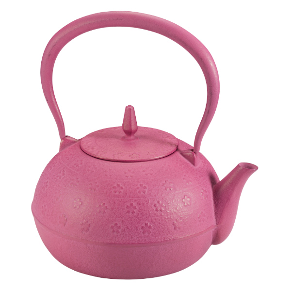 池永鉄工 鉄瓶 1.2L IH対応 梔子さくら文様 南部鉄器 日本製 （ ガス火