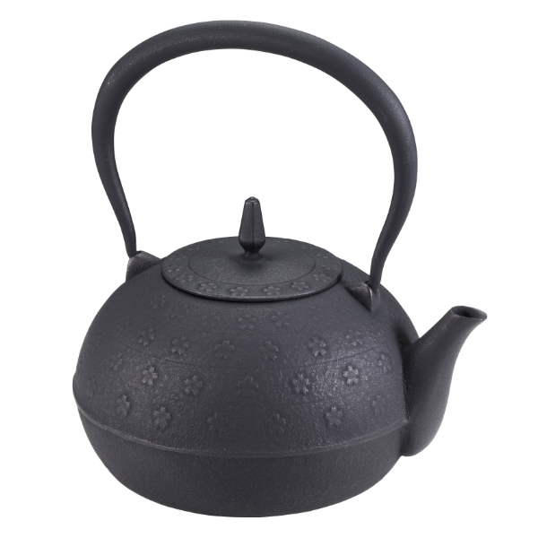 池永鉄工 鉄瓶 1.2L IH対応 梔子さくら文様 南部鉄器 日本製 （ ガス火