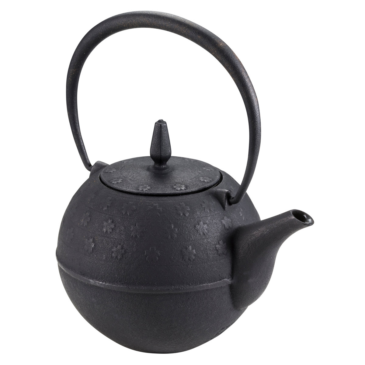 池永鉄工 急須 600ml sakura 墨 鋳物 南部鉄瓶 （ ティーポット 土瓶型