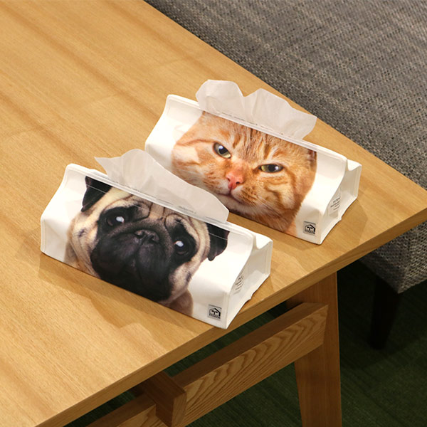 HEMING'S（ヘミングス） ティッシュケース アニマルフェイス tente