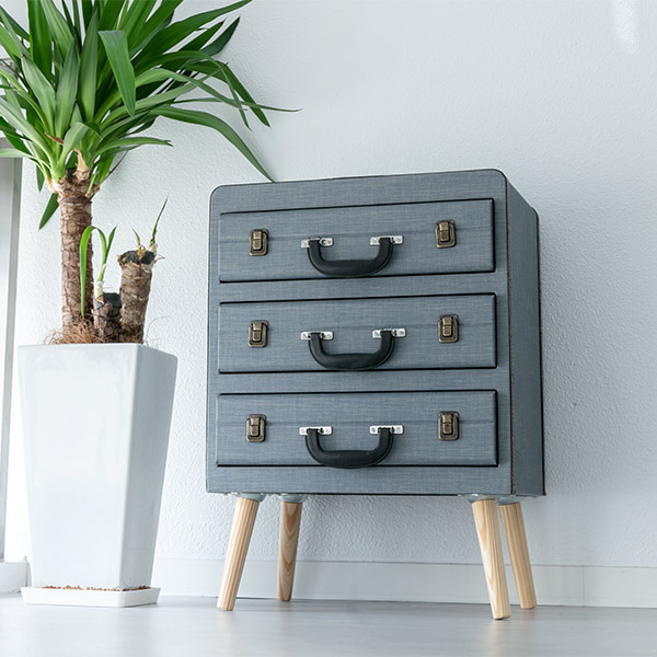 アンファンス 収納ケース チェスト 幅44.5×奥行30×高さ62cm トランク型