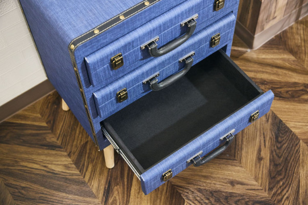 アンファンス 収納ケース チェスト 幅44.5×奥行30×高さ62cm トランク型