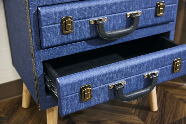 アンファンス 収納ケース チェスト 幅44.5×奥行30×高さ62cm トランク型