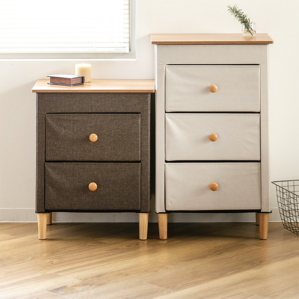 アンファンス 収納ケース ファブリックチェスト 幅48×奥行32×高さ82cm