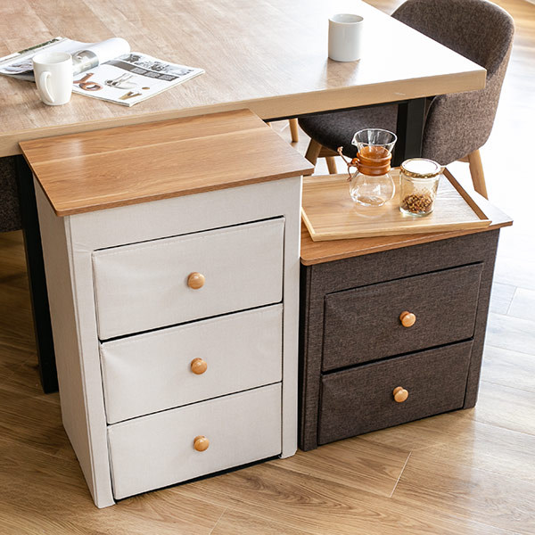 アンファンス 収納ケース ファブリックチェスト 幅48×奥行32×高さ82cm