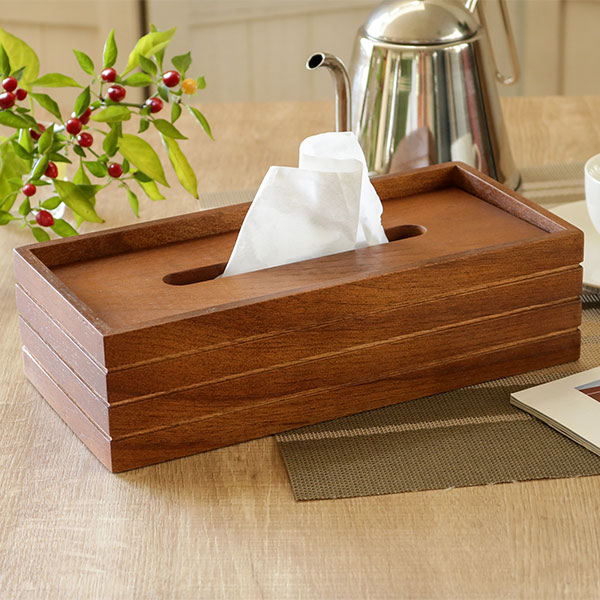 アトリエ鉄の森 ボックス型 ティッシュボックス ティッシュケース 木製