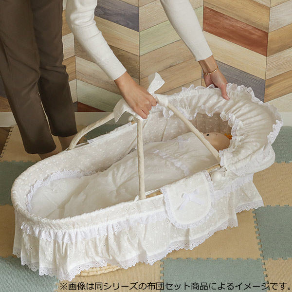 ちどり産業 クーハン ベビー かご 編み込み （ ゆりかご メイズ