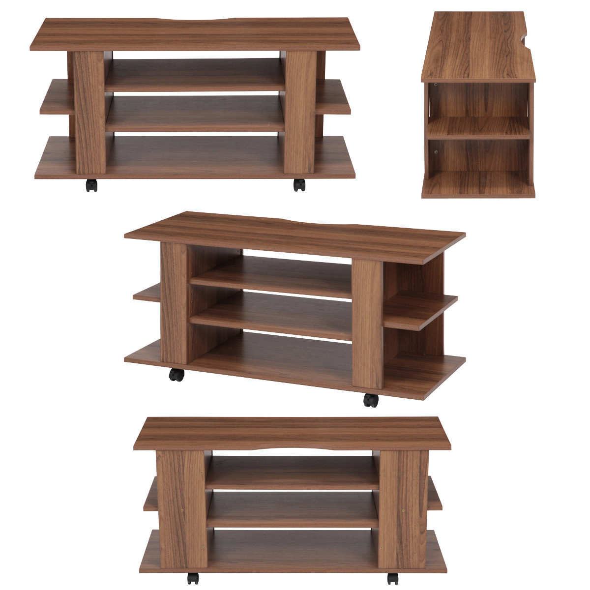 不二貿易（Fuji Boeki） テレビ台 幅100cm ローボード 木目調 オープン