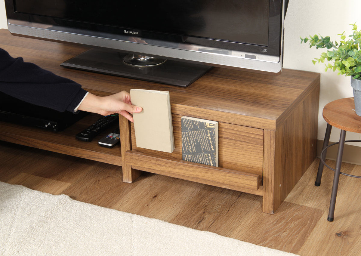 不二貿易（Fuji Boeki） テレビ台 幅120cm ローボード 木目調 シンプル