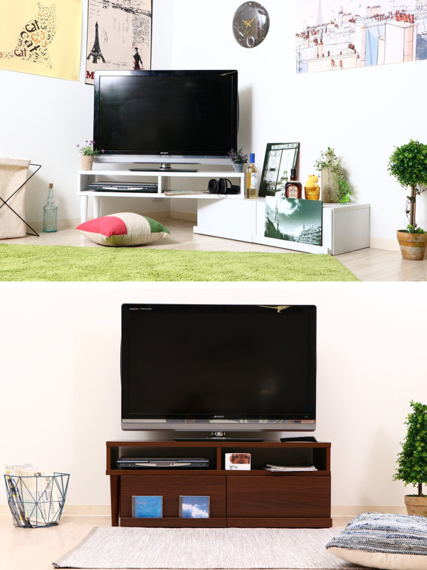 不二貿易（Fuji Boeki） テレビ台 伸縮 テレビボード 引出し2杯 幅105