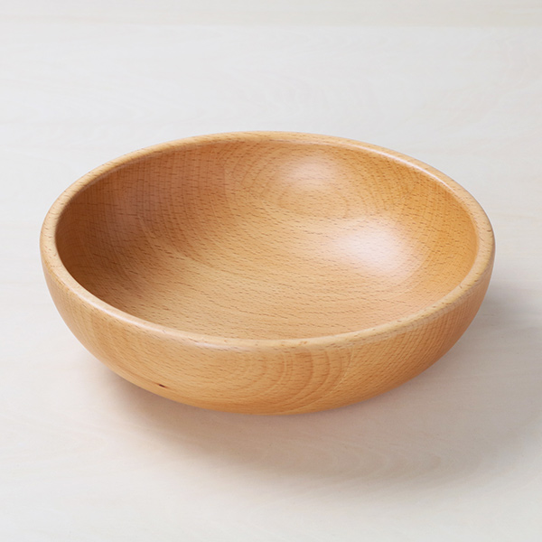 ボウル 23cm L サラダボウル 木製 皿 食器 洋食器 天然木 ビーチ （ 大