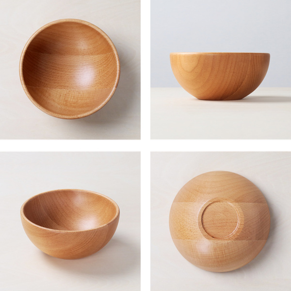ボウル 13cm S サラダボウル 木製 皿 食器 洋食器 天然木 ビーチ 同色3