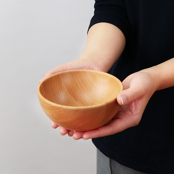 ボウル 13cm S サラダボウル 木製 皿 食器 洋食器 天然木 ビーチ 同色3