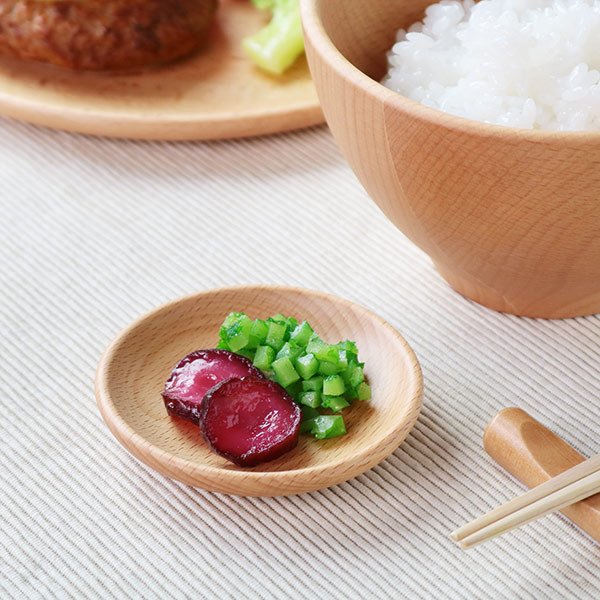 プレート 8cm 豆皿 木製 皿 食器 洋食器 天然木 ビーチ （ ミニプレート 木 丸皿 木製プレート 木製食器 ）