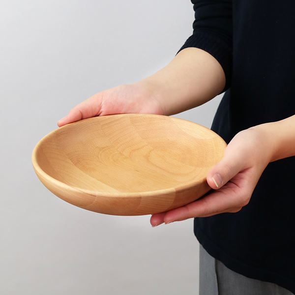 プレート 21cm M ラウンドディッシュ 木製 皿 食器 洋食器 天然木