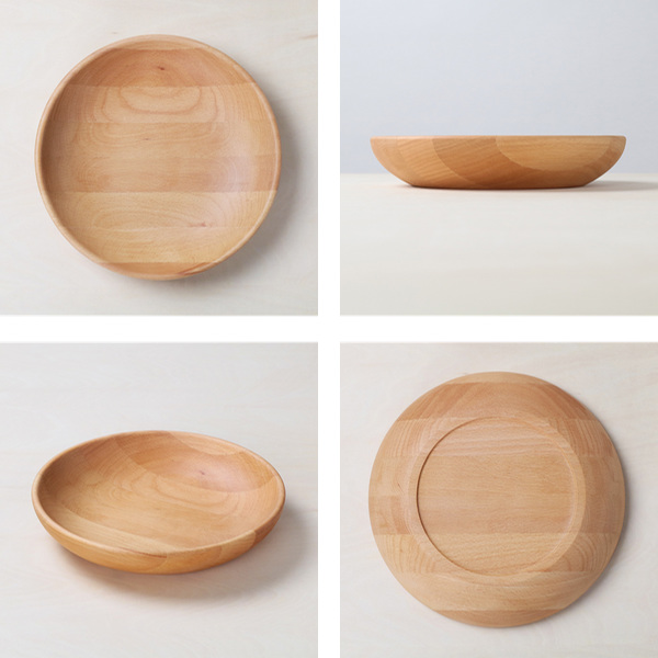 プレート 21cm M ラウンドディッシュ 木製 皿 食器 洋食器 天然木