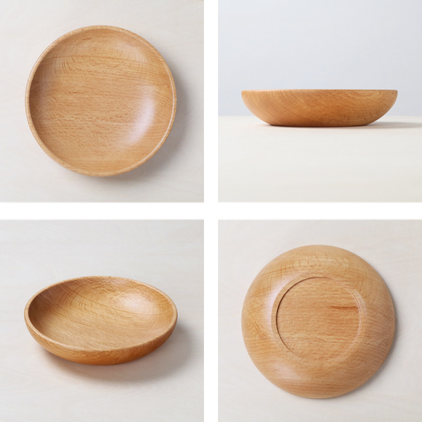プレート 18cm S ラウンドディッシュ 木製 皿 食器 洋食器 天然木
