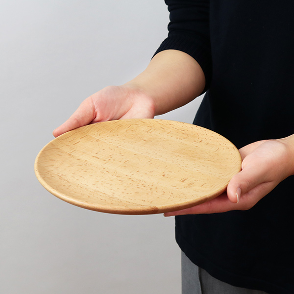 天然木 丸皿 5枚セット 木製 銘々皿 パン皿 取り皿 茶托 ノミ目 プレート 21cm M プレートディッシュ 木製 皿 食器 洋食器 天然木