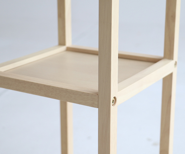 ラック 幅25cm 木製 棚 ミニラック タイル付き サイドラック （ サイド