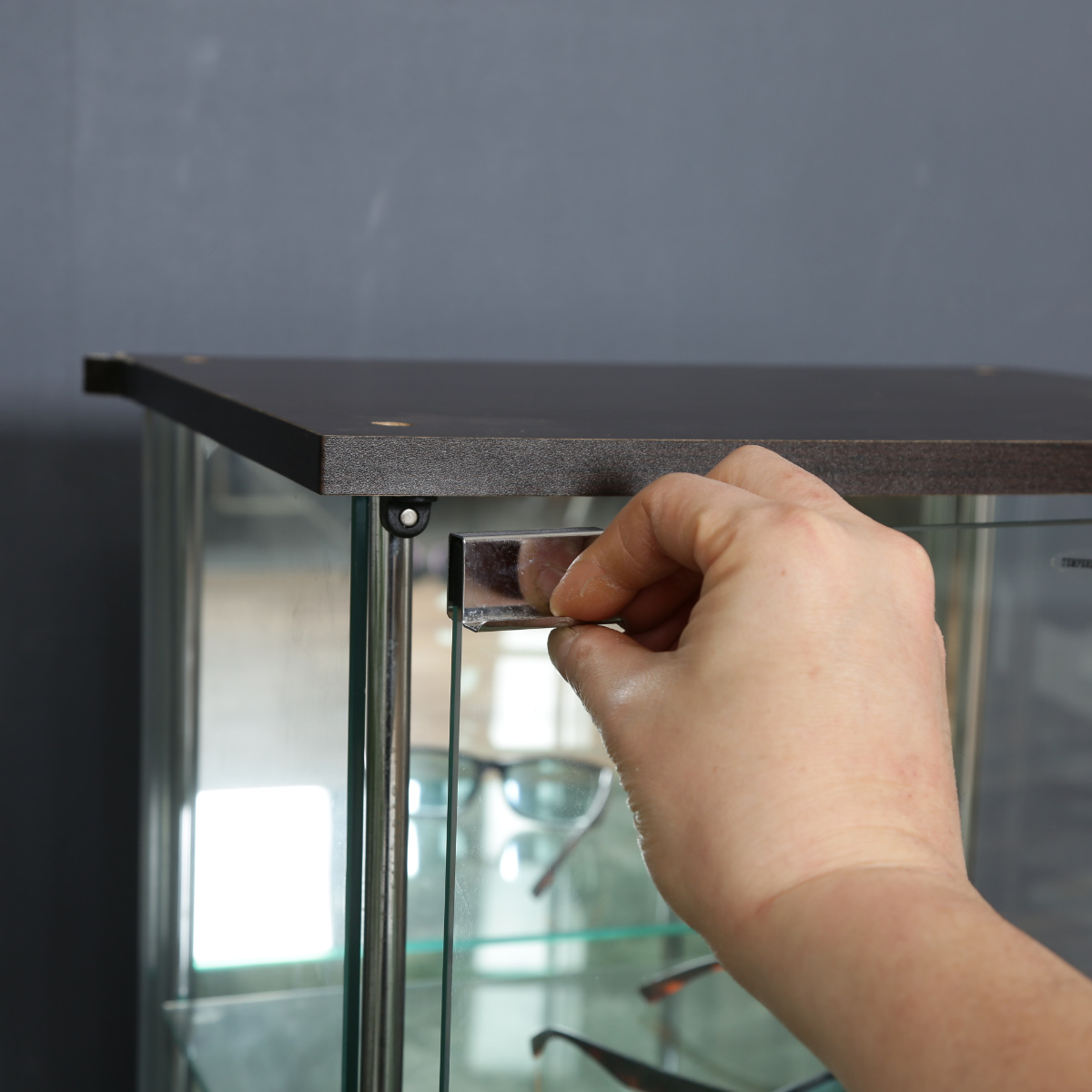 不二貿易（Fuji Boeki） ショーケース 幅42.5cm 3段 背面ミラー