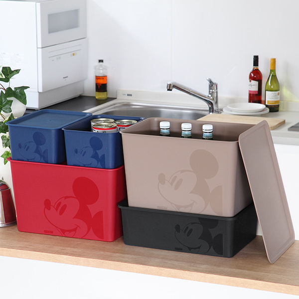 ミッキーマウス 収納ボックス 引き出し式 Disney（ディズニー） 収納ボックス 幅38×奥行27×高さ23.5cm ふた付き