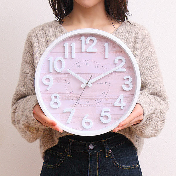 掛け時計 クレープ 立体文字 MAG （ 壁掛け時計 時計 アナログ