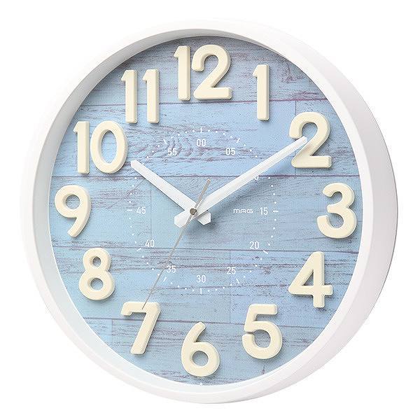 掛け時計 クレープ 立体文字 MAG （ 壁掛け時計 時計 アナログ