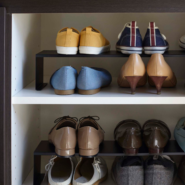 山崎実業 tower 下駄箱中シューズラック タワー 2個組