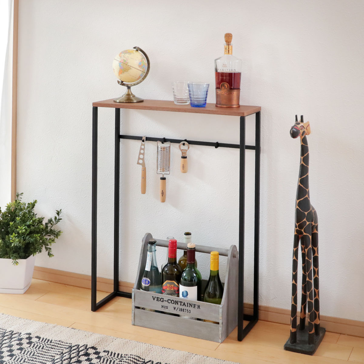 やまねっと 美品 組み立て式 コンソールテーブル 山崎実業 特典付き