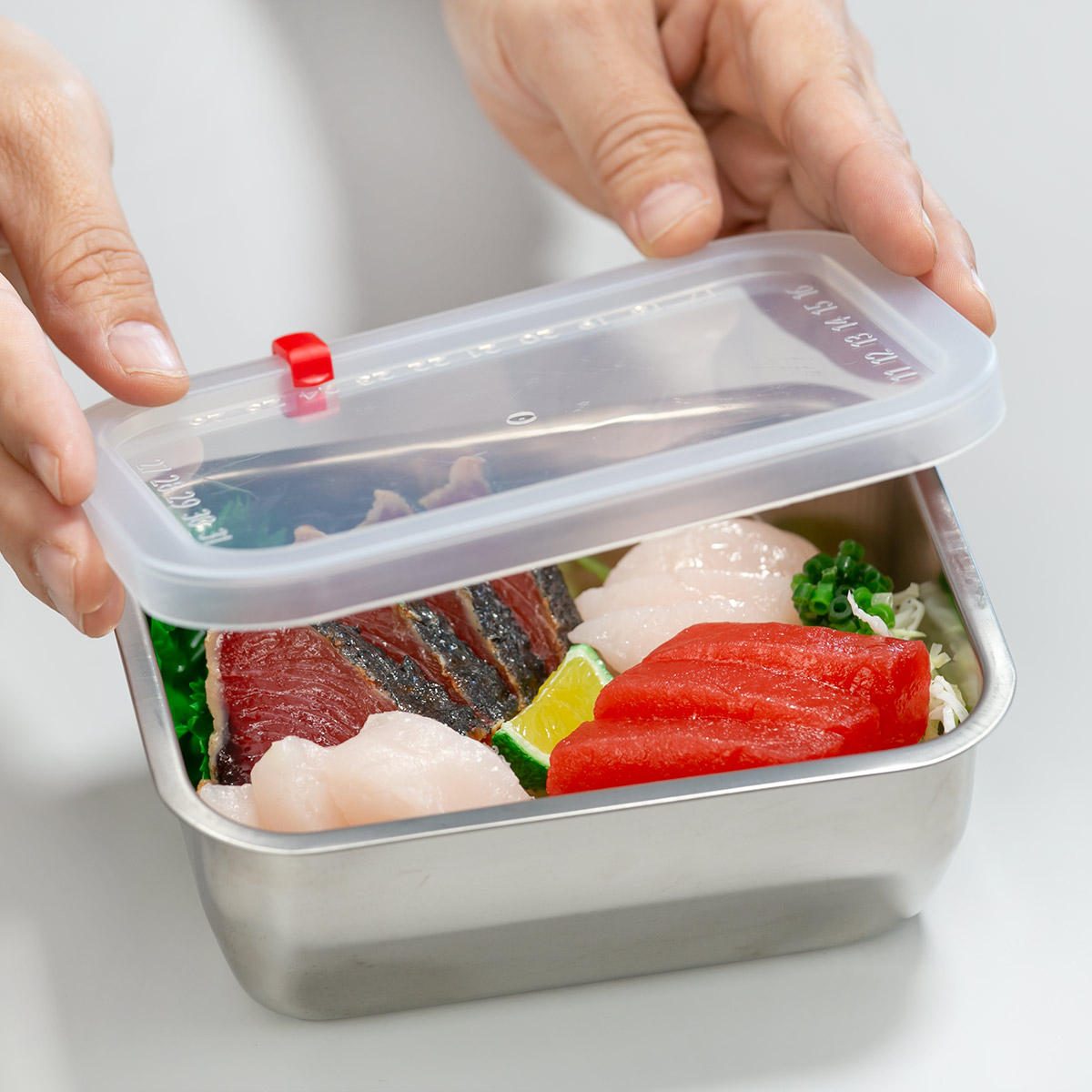 ヨシカワ 保存容器 810ml ステンレス 角型 小 蓋付き 2個組み 燕三条