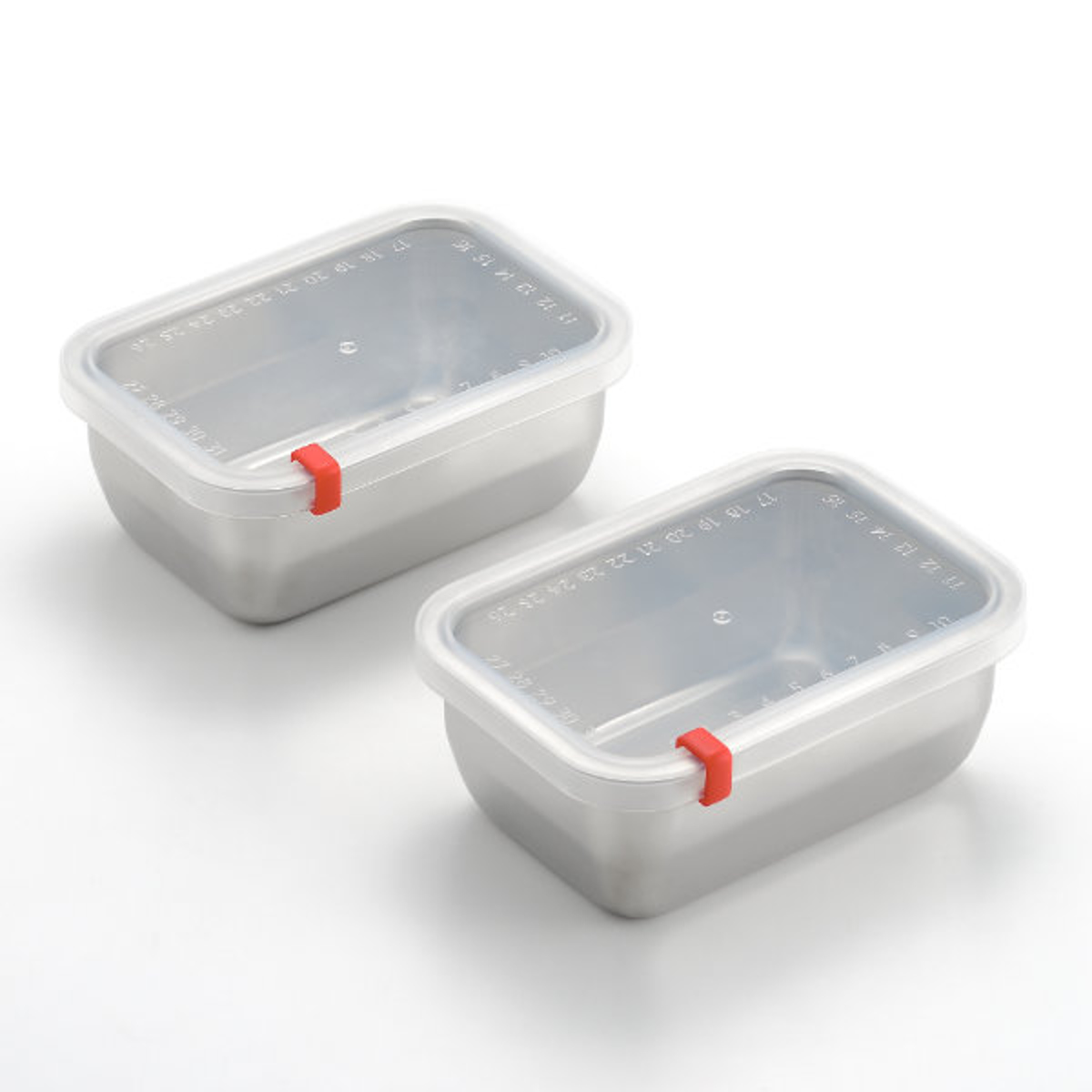 ヨシカワ 保存容器 810ml ステンレス 角型 小 蓋付き 2個組み 燕三条