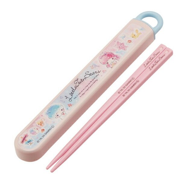 箸＆箸箱セット 抗菌 スライド式 箸 箸箱 リトルツインスターズ 16.5cm
