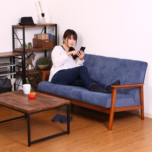 不二貿易（Fuji Boeki） ソファ 幅135cm 二人掛け 2人用 ひじ掛け