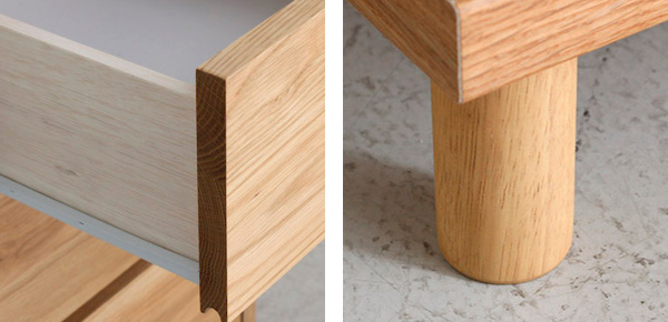 東馬（Tohma） チェスト 3段 北欧風 オーク材 約幅76cm （ リビング