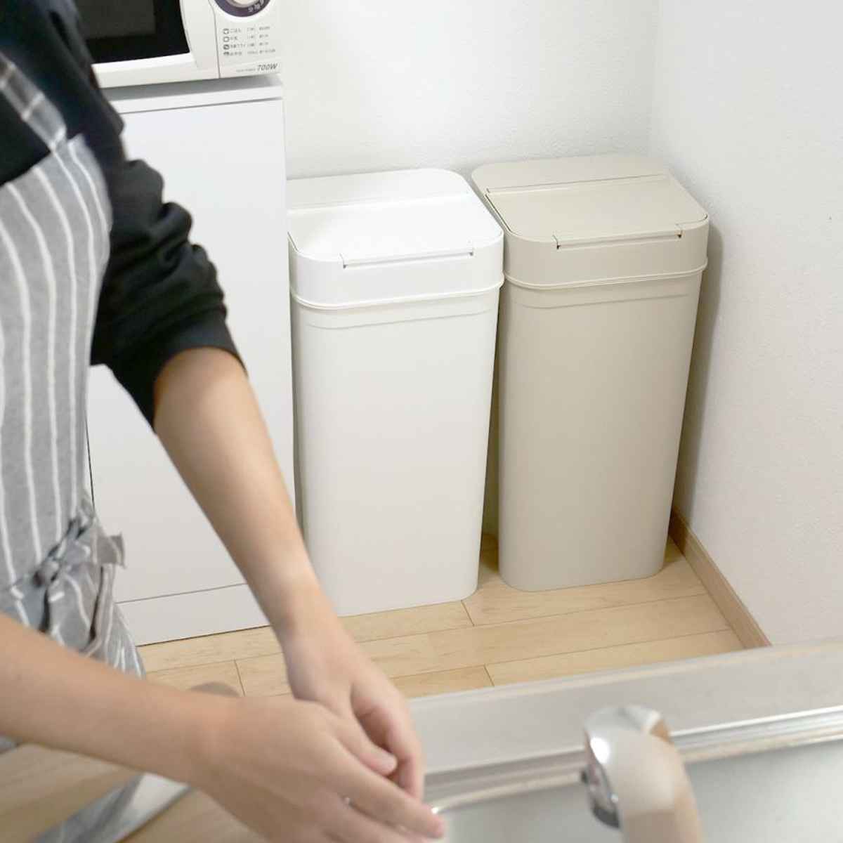 特典付き ゴミ箱 45Ｌ シールズ 密閉 （ ごみ箱 45リットル 幅31.5 ニオイ 防止 分別 プッシュ ふた 角型 キッチン スリム 防臭 ふた付き パッキン ）_17