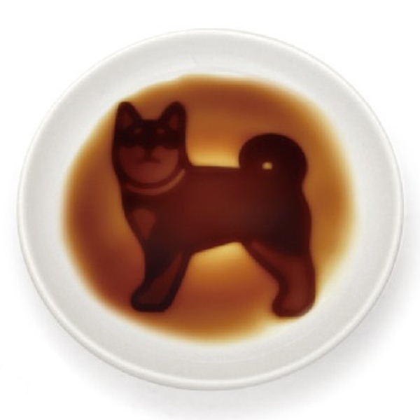 醤油皿 9cm イヌ 皿 食器 和食器 磁器 いぬ 犬 （ 電子レンジ