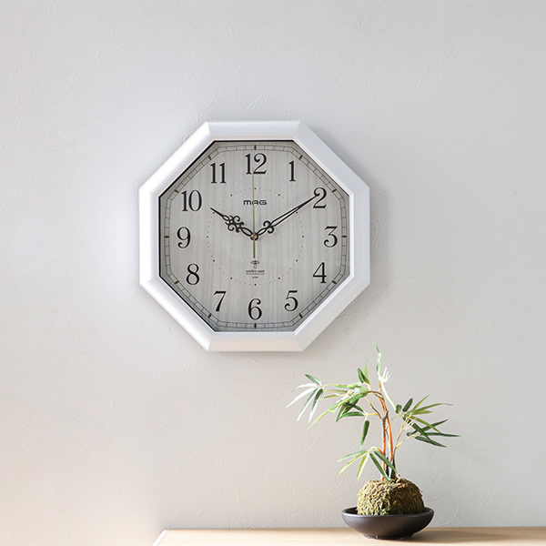 電波時計 掛け時計 八卦 八角形 時計 （ 壁掛け時計 アナログ